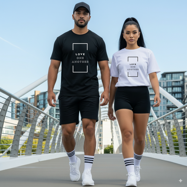 Christian t-shirt with Love One Another faith message