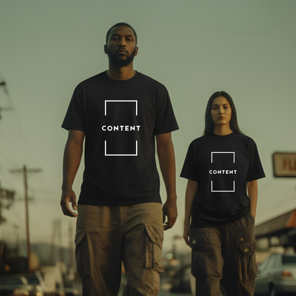 Christian t-shirt with Content faith-inspired scripture message