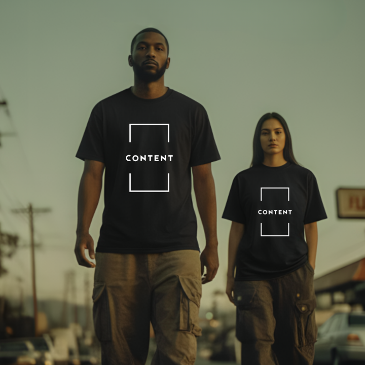 Christian t-shirt with Content faith-inspired scripture message