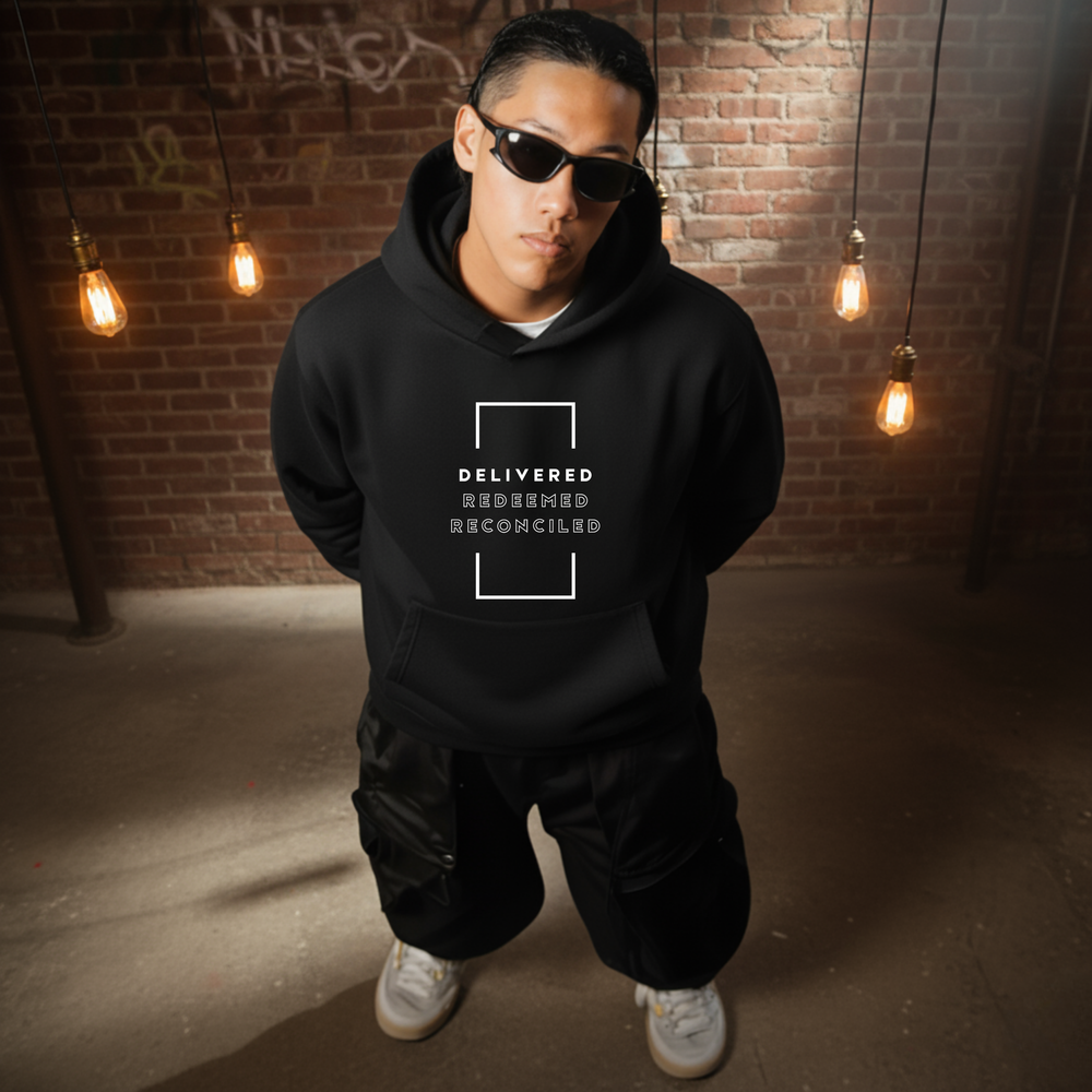 The Restored Daily hoodie faith-inspired design