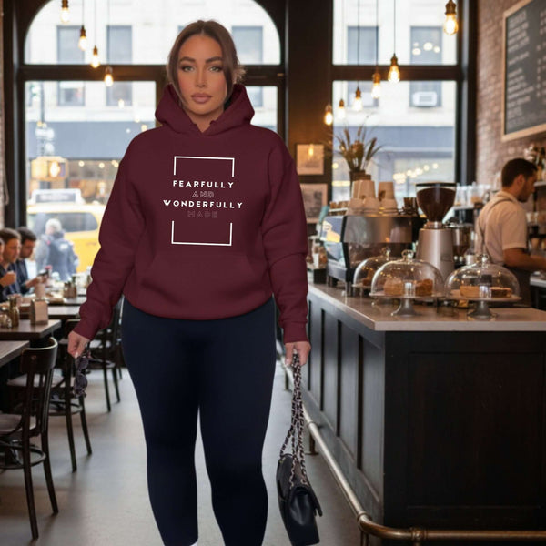 Scripture-inspired Christian hoodie from Psalm 139:14