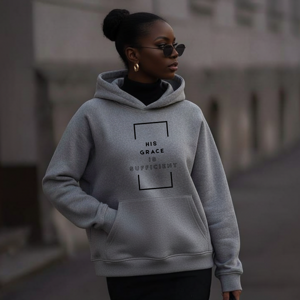 The Sufficiency Daily hoodie faith-inspired typography