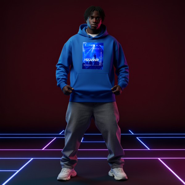 Christian hoodie featuring Hosanna text