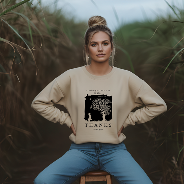 The Midnight Anthem sweatshirt faith-inspired design