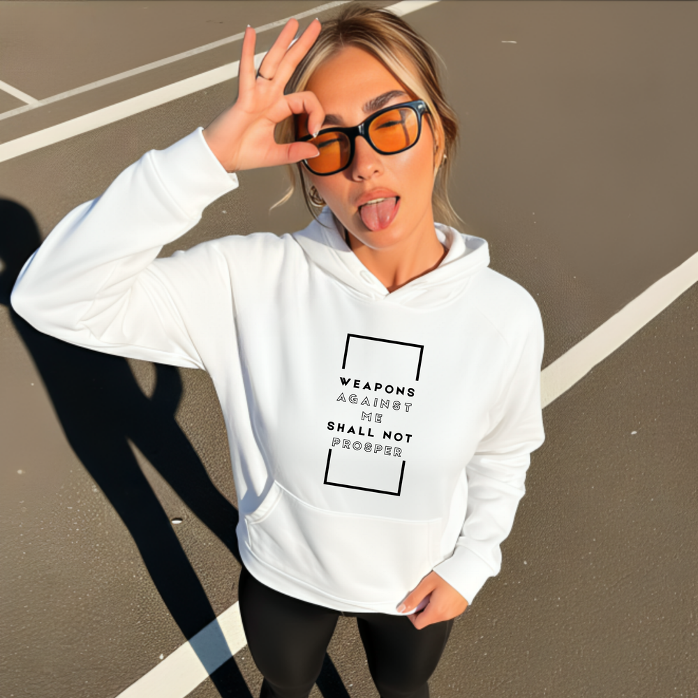 The Victorious Daily hoodie faith-inspired typography