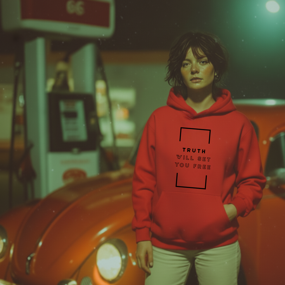 The Liberty Daily hoodie faith-inspired typography