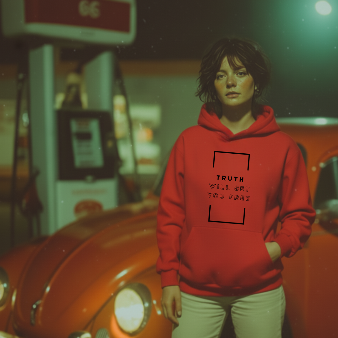 The Liberty Daily hoodie faith-inspired typography