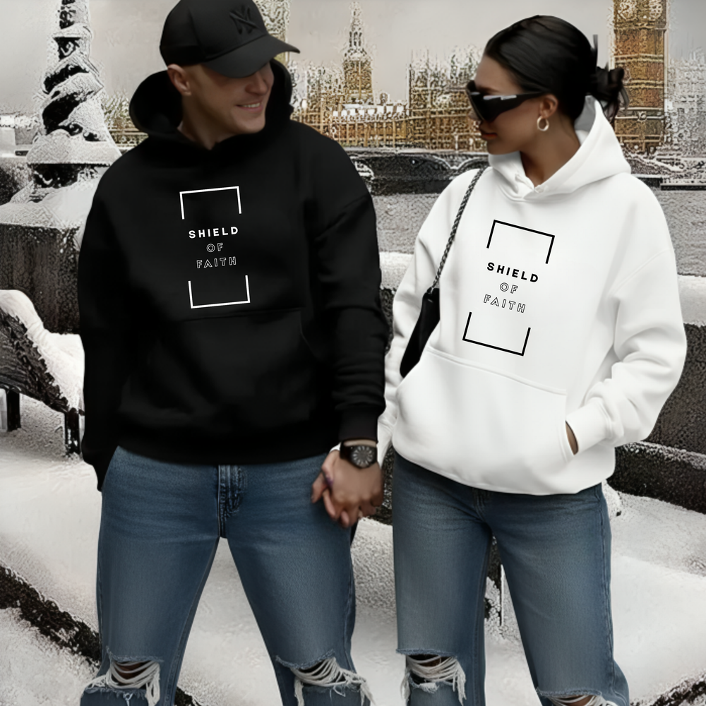 The Shield Daily hoodie faith-inspired typography