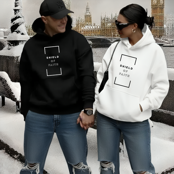 The Shield Daily hoodie faith-inspired typography