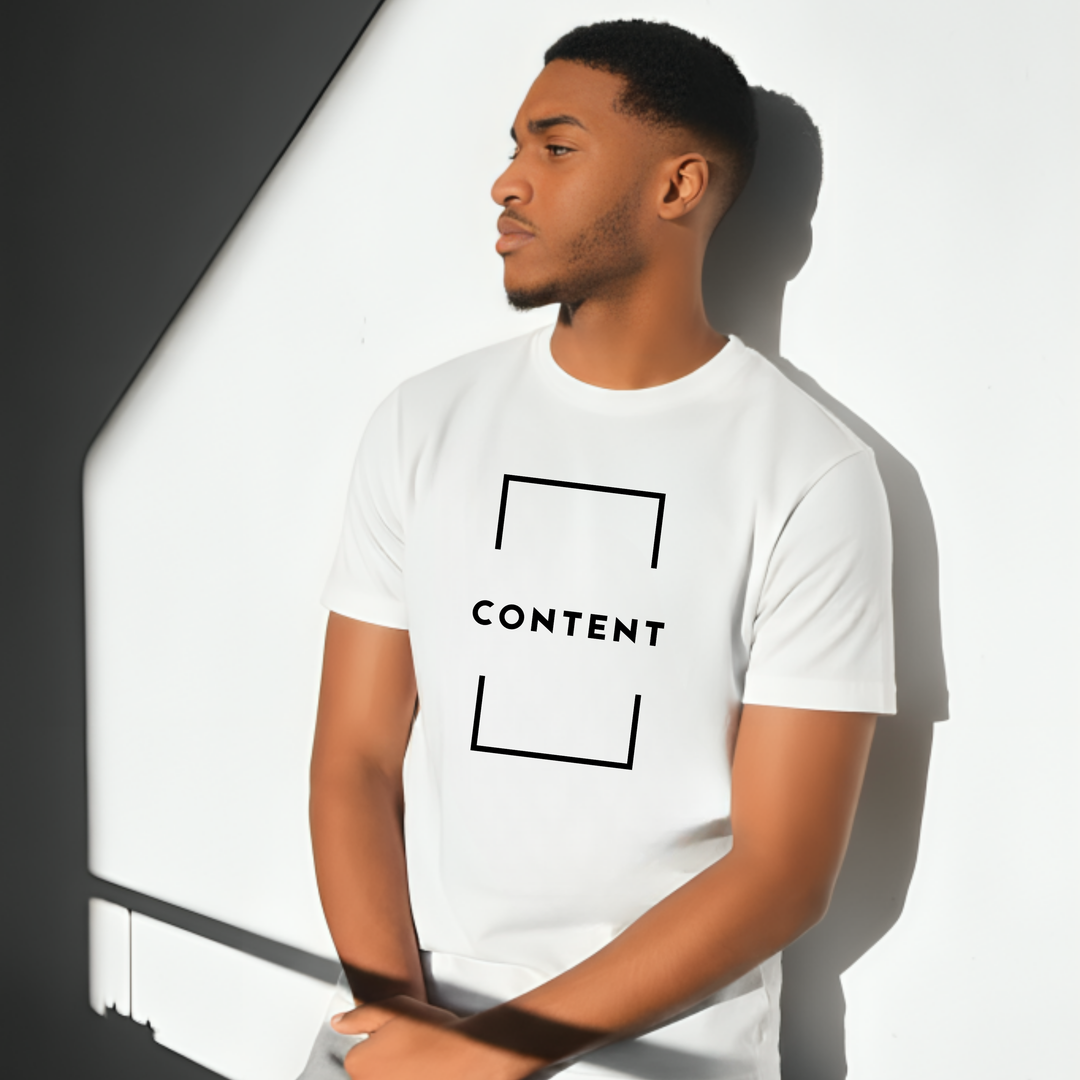 Content tee with faith-filled Christian message
