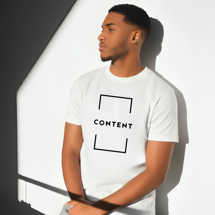 Content tee with faith-filled Christian message