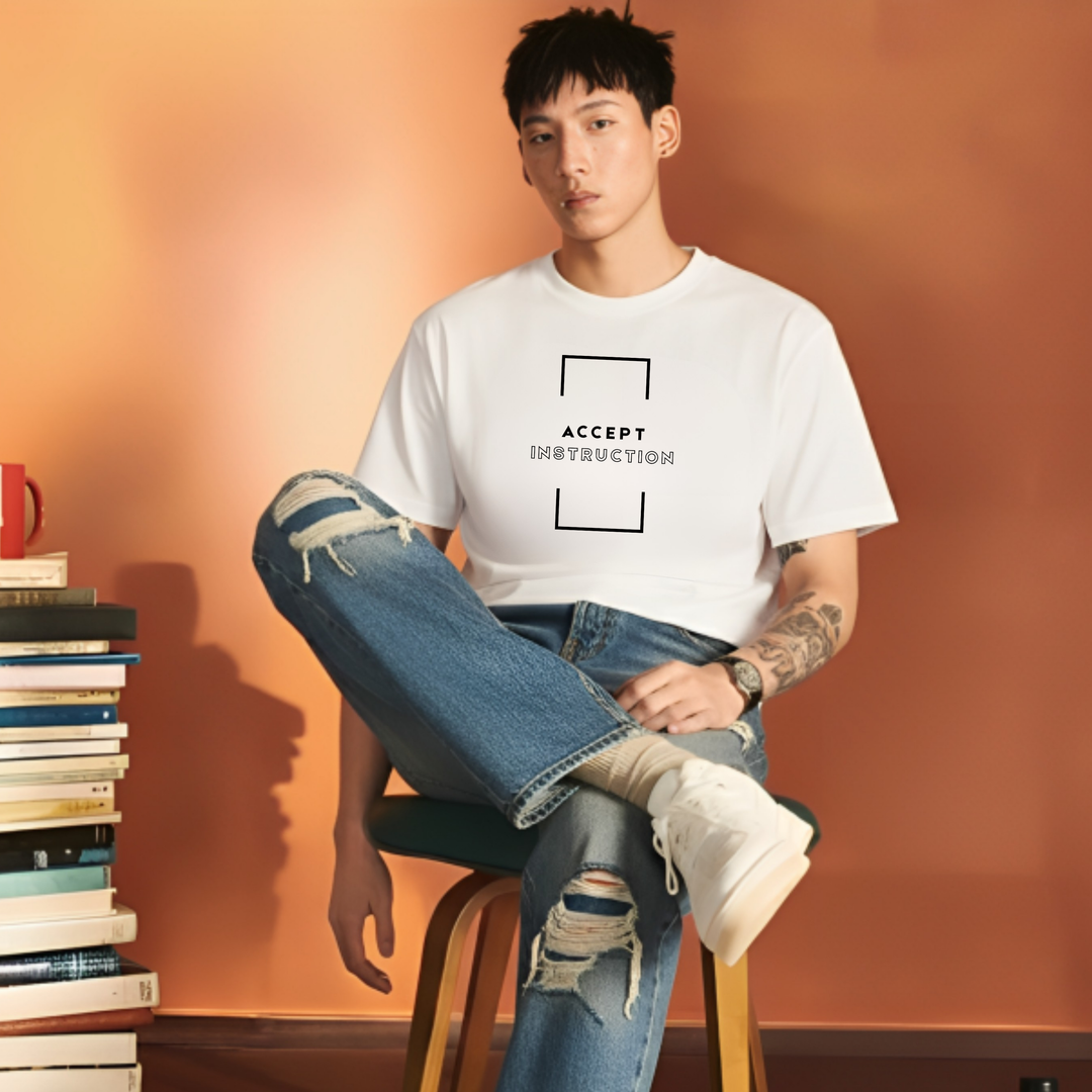 Unisex Christian t-shirt with Accept Instruction message