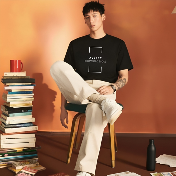 Christian t-shirt featuring Accept Instruction faith-based design