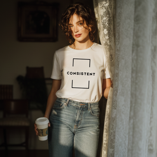 Christian t-shirt featuring Consistent faith-based message