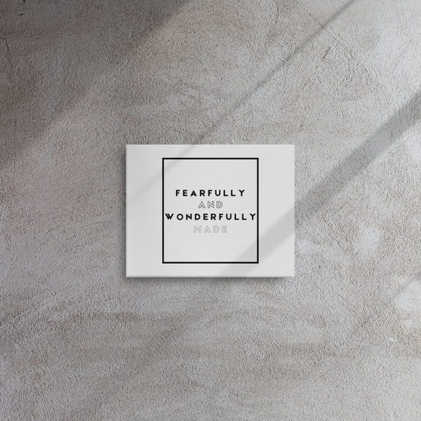 Fearfully and Wonderfully Made - Thin canvas 11" x 14" - Truth Affirmations