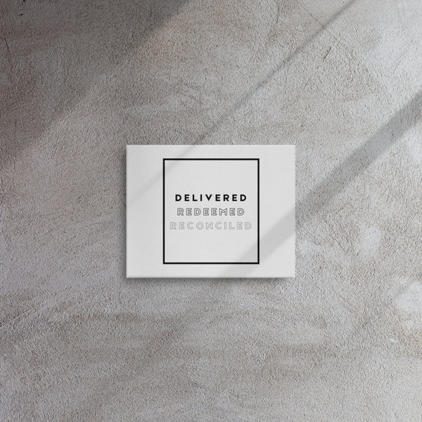 Delivered Redeemed - Thin canvas 11" x 14" - Truth Affirmations