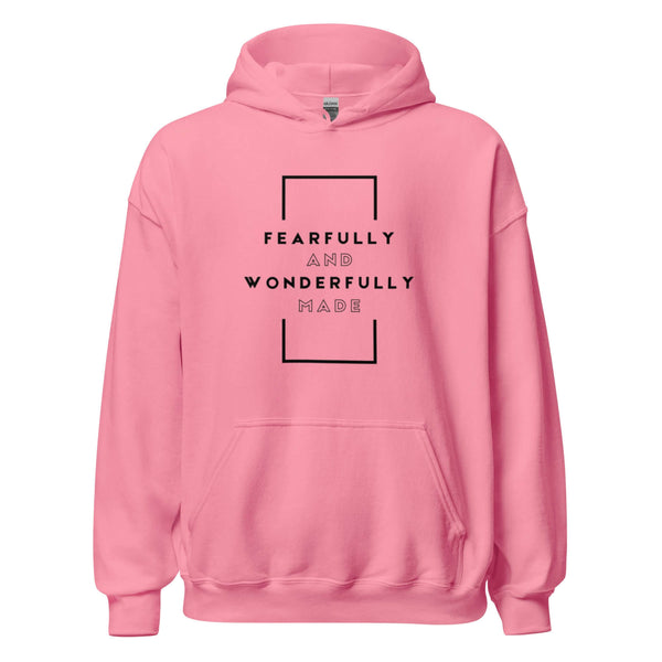 Christian hoodie featuring Psalm 139:14 scripture wording