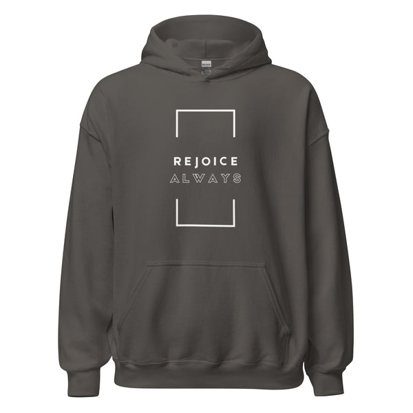 Worship-inspired Christian hoodie with joyful declaration