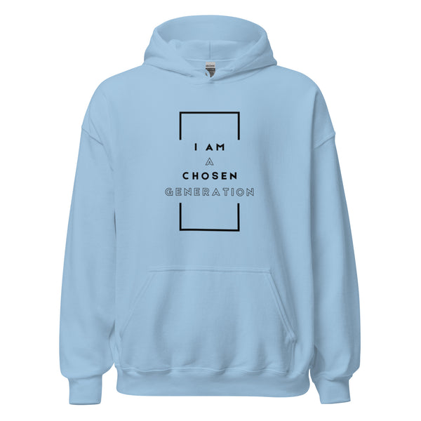 Christian lifestyle hoodie with identity-focused message
