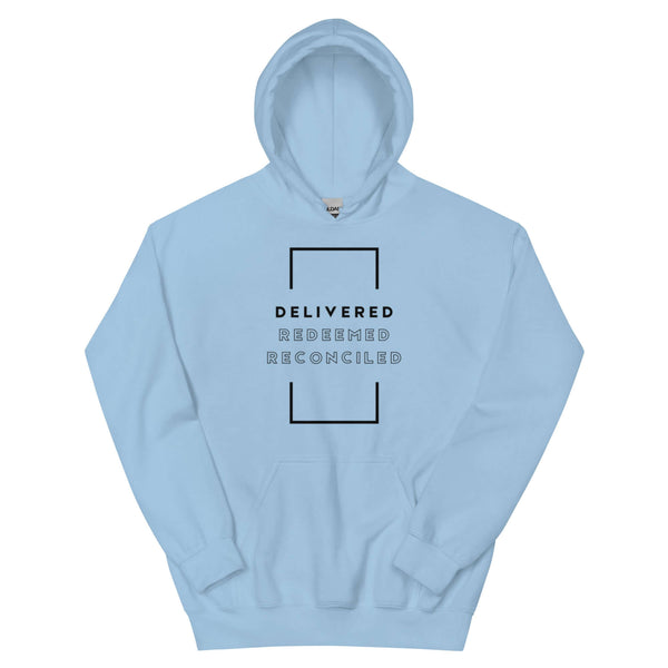 Christian hoodie featuring redemption and deliverance theme