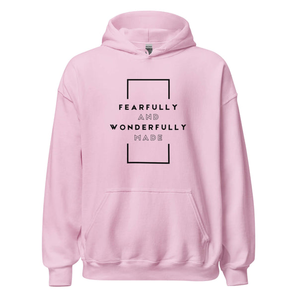 Premium Christian hoodie with scripture-inspired lettering