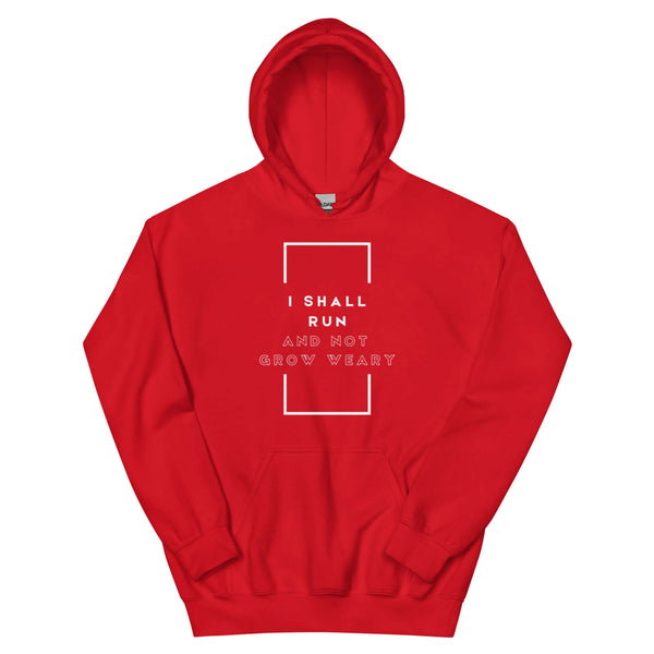 Encouraging faith hoodie expressing renewed strength