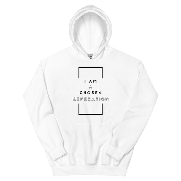 Scripture-inspired Christian hoodie declaring chosen identity