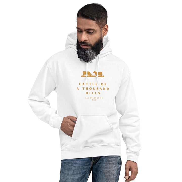 Christian hoodie with scripture-inspired lettering