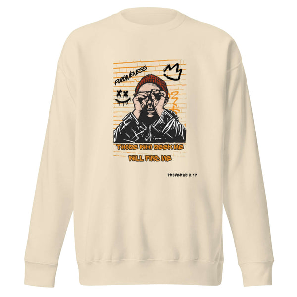 The Seeker’s Daily sweatshirt faith-inspired typography