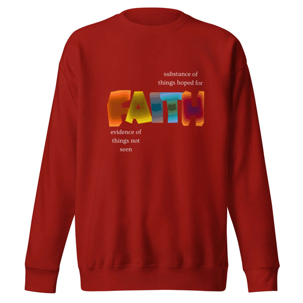 Inspirational Christian apparel featuring Hebrews faith verse