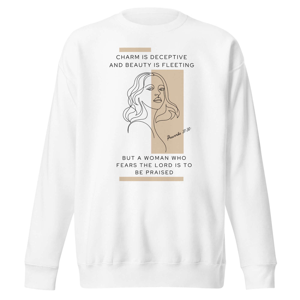 Christian lifestyle sweatshirt expressing faith and character