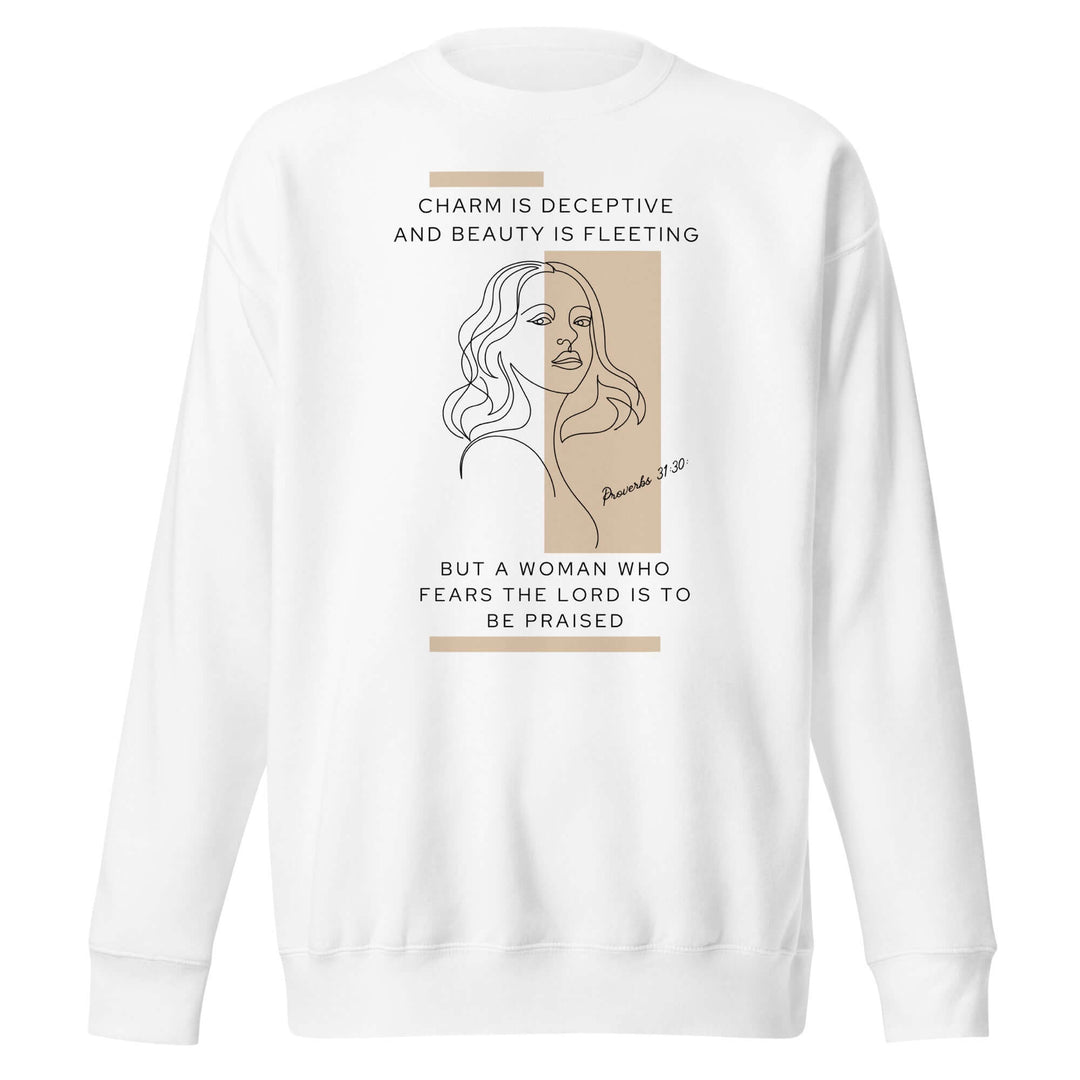 Christian lifestyle sweatshirt expressing faith and character