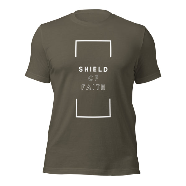 Faith-forward apparel Shield of Faith design