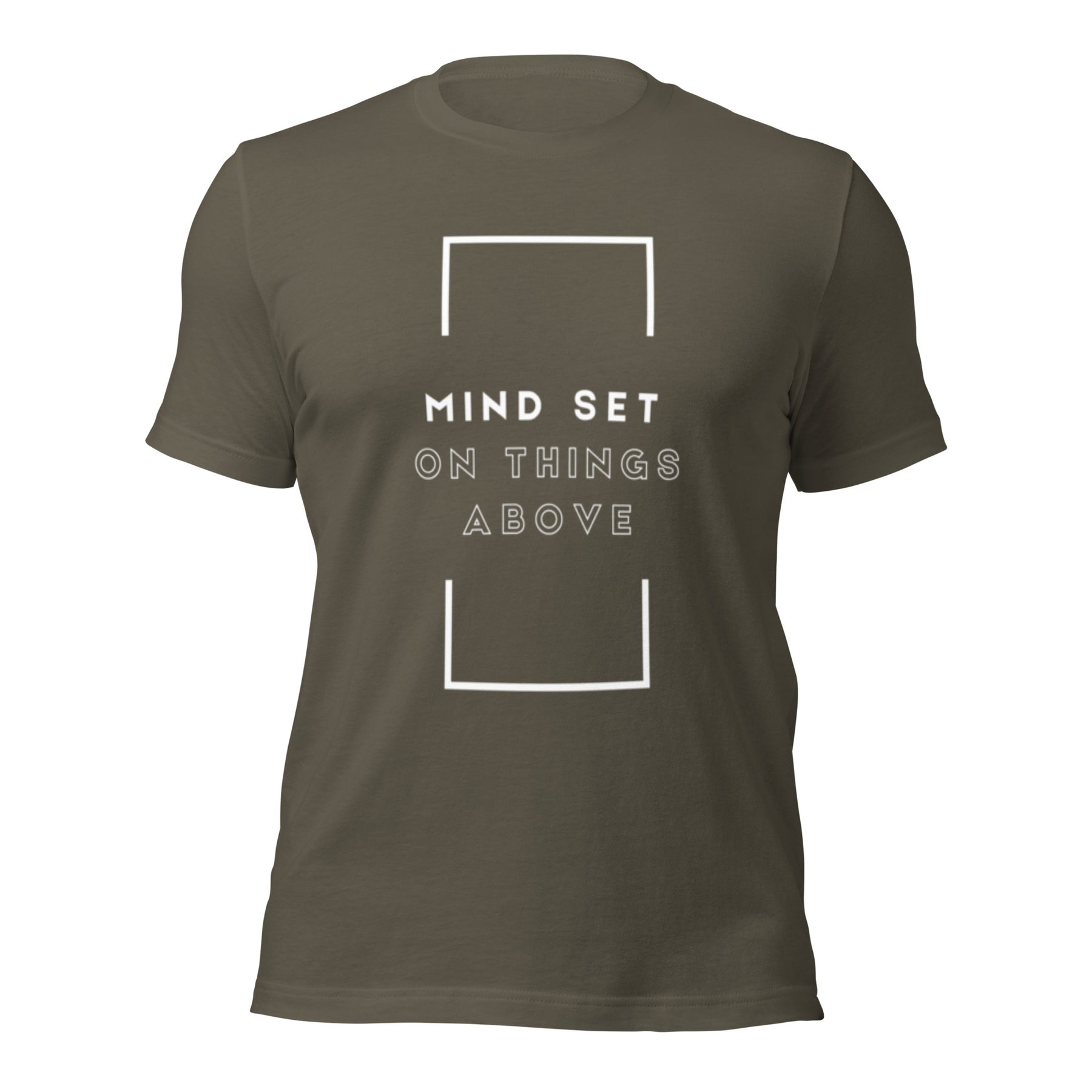 Truth Affirmations Christian t-shirt with Mind set on things above theme