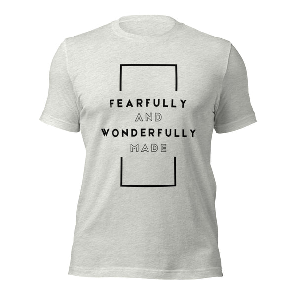 Truth Affirmations Christian t-shirt with Fearfully and wonderfully made theme