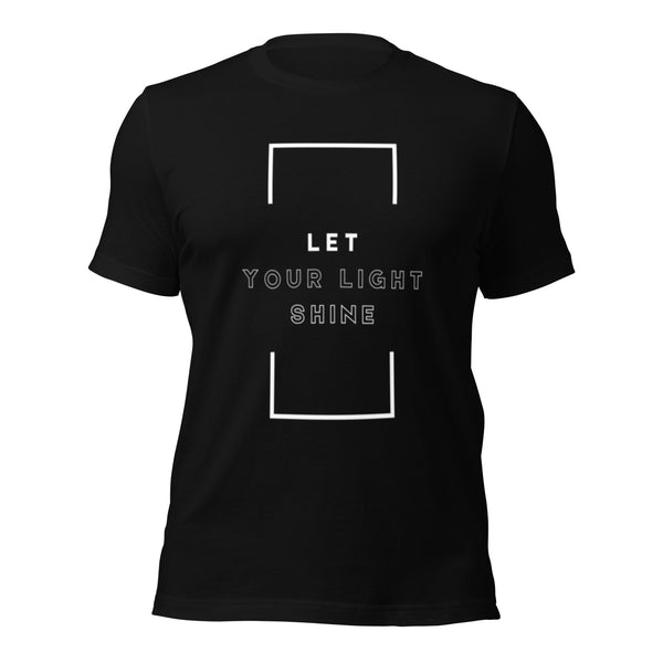 Christian apparel with Let Your Light Shine typography