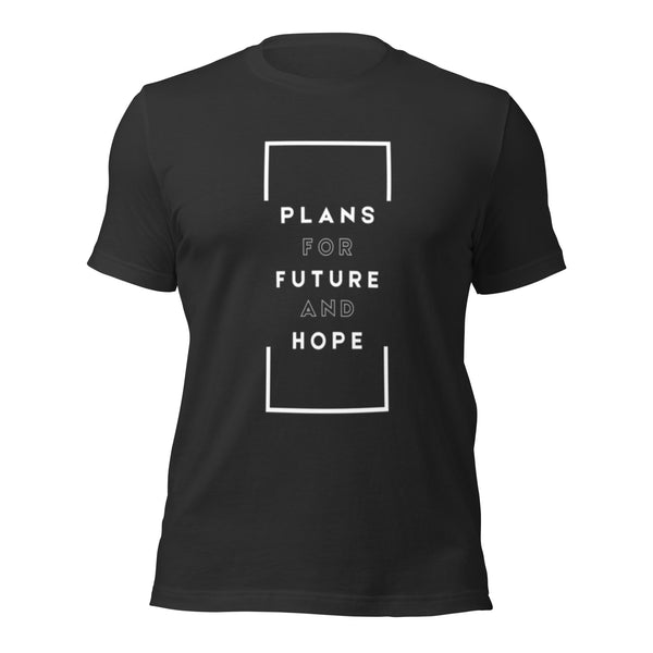 Faith-inspired t-shirt centered on future and hope theme