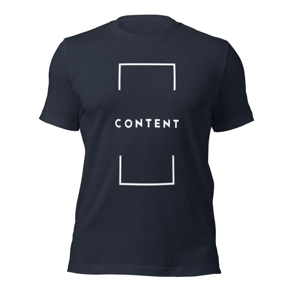 Faith-filled t-shirt with Content inspirational wording
