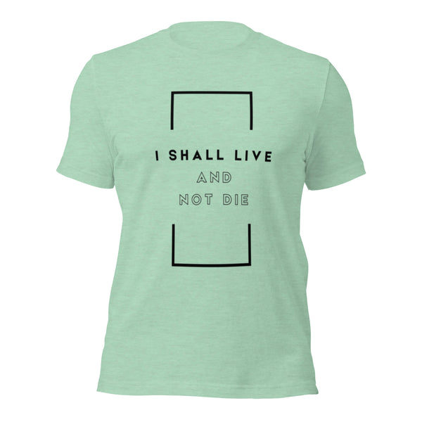 Inspirational Christian t-shirt I Shall Live and Not Die design
