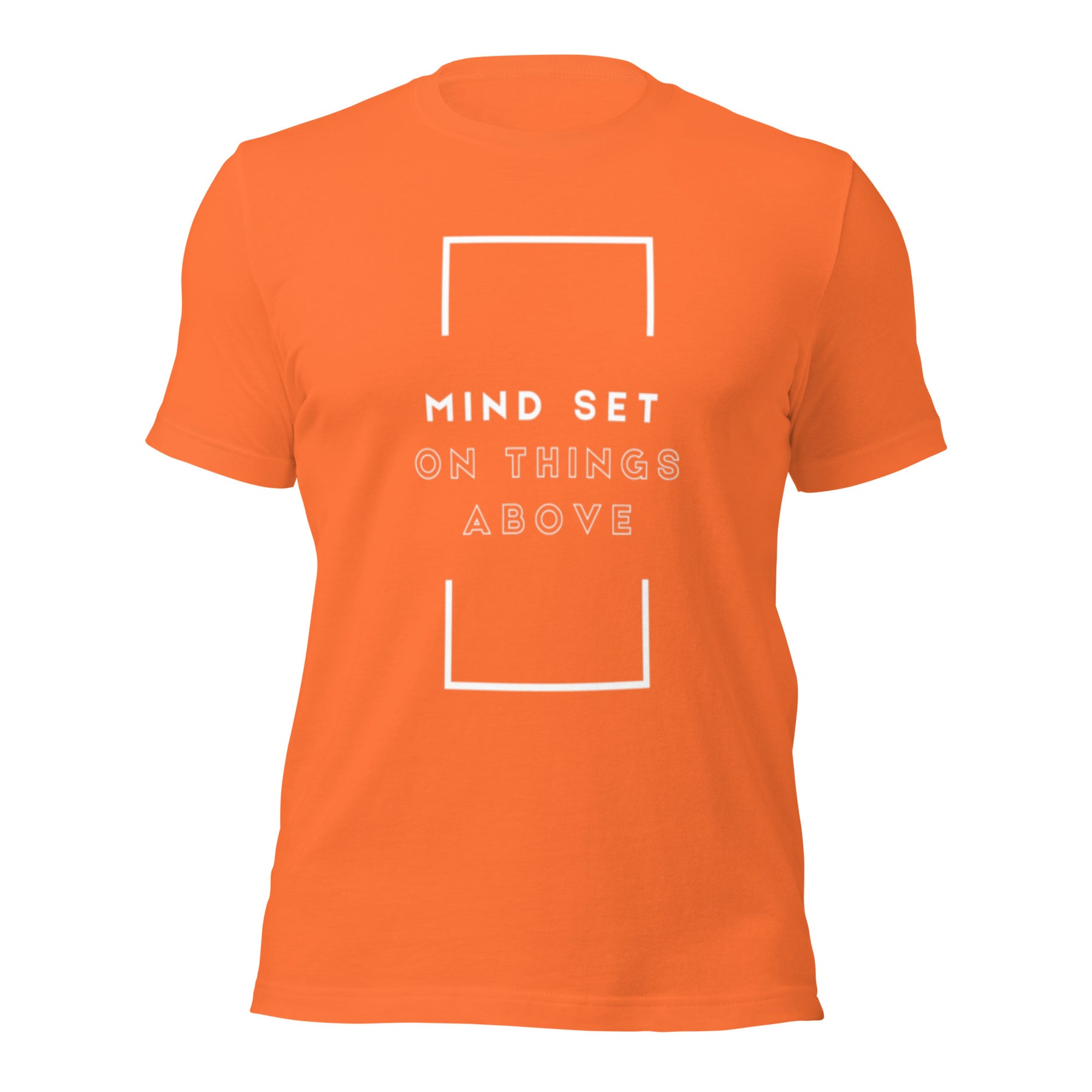 Christian t-shirt inspired by biblical teaching on heavenly focus