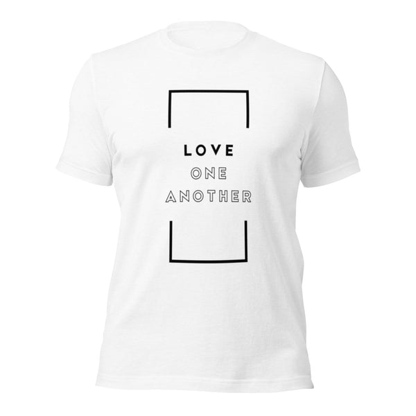 Faith-filled t-shirt expressing Love One Another principle